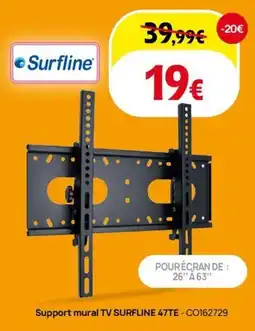 Darty Support mural TV SURFLINE 47TE offre