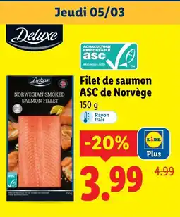 Lidl Filet de saumon asc de norvège offre
