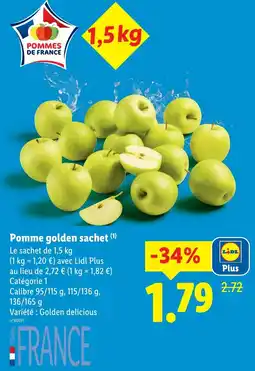 Lidl Pomme golden sachet offre