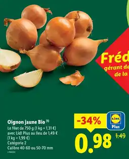 Lidl Oignon jaune bio offre