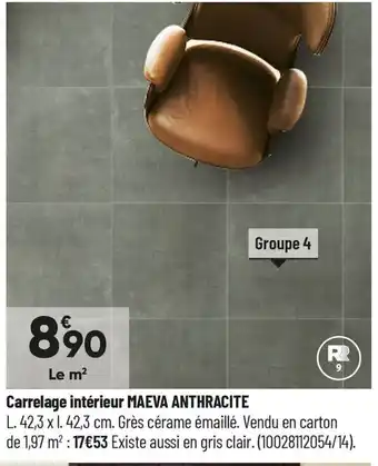 Bricorama Carrelage intérieur Maeva Anthracite offre