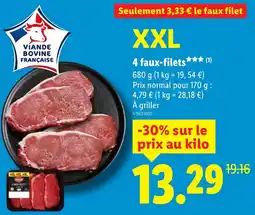 Lidl 4 faux-filets offre
