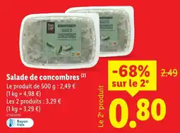 Lidl Salade de concombres offre