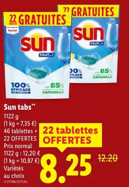 Lidl Sun tabs offre