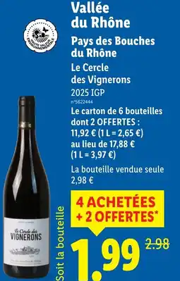 Lidl Vallée du rhône offre