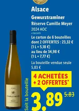 Lidl Alsace gewurztraminer offre