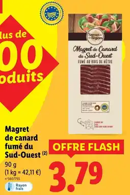 Lidl Magret de canard fumé du sud-ouest offre