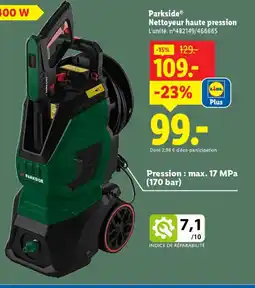 Lidl PARKSIDE Nettoyeur haute pression offre