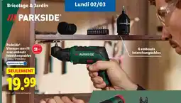 Lidl PARKSIDE Visseuse sans fil avec embouts interchangeables offre