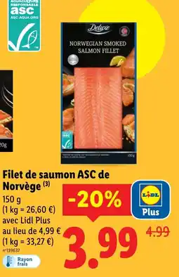 Lidl Filet de saumon asc de norvège offre