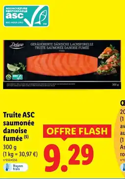 Lidl Truite asc danoise fumée offre