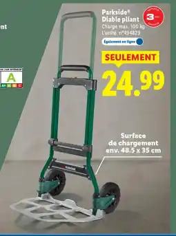 Lidl PARKSIDE Diable pliant offre