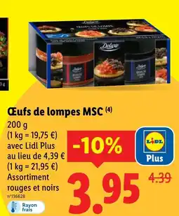 Lidl Œufs de lompes msc offre