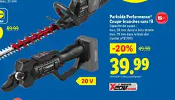 Lidl PARKSIDE PERFORMANCE Coupe-branches sans fil offre