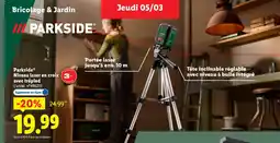 Lidl PARKSIDE Niveau laser en croix avec trépied offre