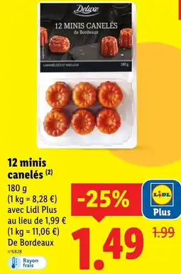 Lidl 12 minis canelés offre