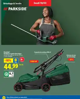 Lidl PARKSIDE Tondeuse à gazon électrique offre