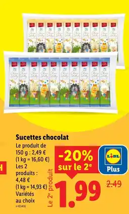 Lidl Sucettes chocolat offre