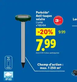 Lidl PARKSIDE Anti-taupes solaire offre