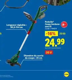 Lidl PARKSIDE Coupe-bordures offre