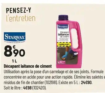Décapant laitance de ciment