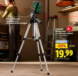 Lidl Parkside niveau laser en croix avec trépied offre