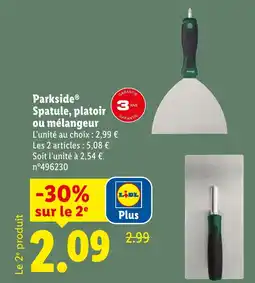 Lidl Parkside spatule, platoir ou mélangeur offre
