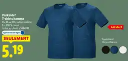 Lidl Parkside t-shirts homme offre