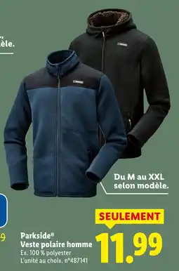 Lidl Parkside veste polaire homme offre