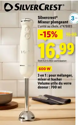 Lidl Silvercrest mixeur plongeant offre