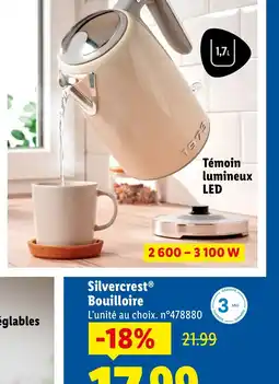 Lidl Silvercrest bouilloire offre