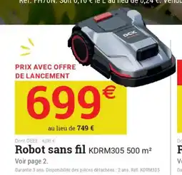 Espace emeraude Robot sans fil KDRM305 500 m² offre