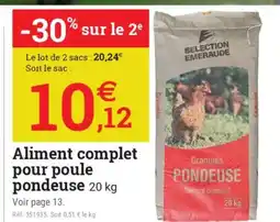 Espace emeraude Aliment complet pour poule pondeuse offre