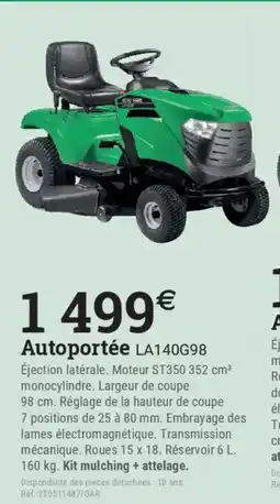 Espace emeraude Autoportée la140g98 offre