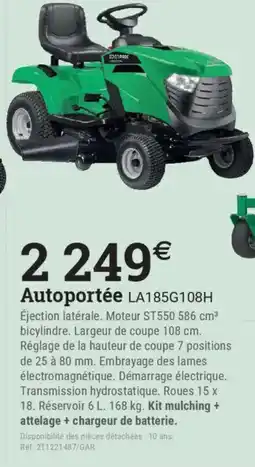 Espace emeraude Autoportée LA185G108H offre