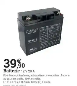 Espace emeraude Batterie 12 V 20 A offre