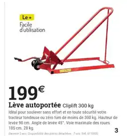 Espace emeraude Lève autoportée cliplift offre