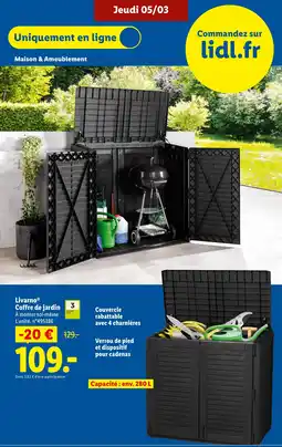 Lidl Livarno coffre de jardin offre