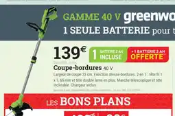 Espace emeraude Coupe-bordures 40 V offre