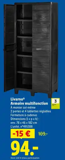 Lidl Livarno armoire multifonction offre