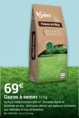 Espace emeraude Gazon à semer offre