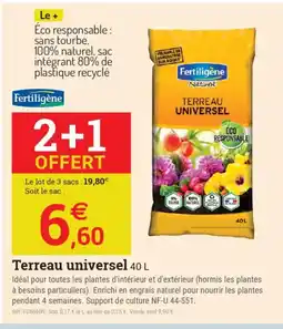 Espace emeraude FERTILIGÈNE Terreau universel offre