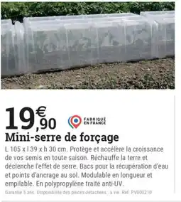 Espace emeraude Mini-serre de forçage offre