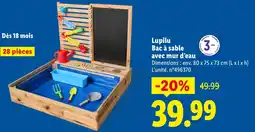 Lidl Lupilu bac à sable offre