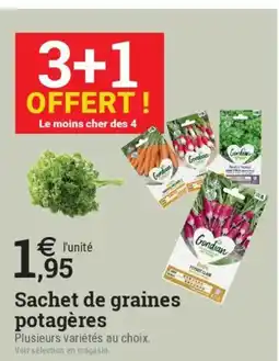 Espace emeraude Sachet de graines potagères offre