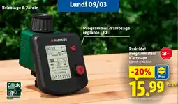 Lidl Parkside programmateur d'arrosage offre