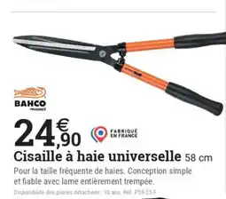 Espace emeraude BAHCO Cisaille à haie universelle offre