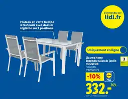 Lidl Livarno home ensemble salon de jardin houston offre