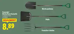 Lidl Parkside bêche,fourche,pelle offre