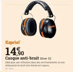 Espace emeraude KAPRIOL Casque anti-bruit Silver 32 offre